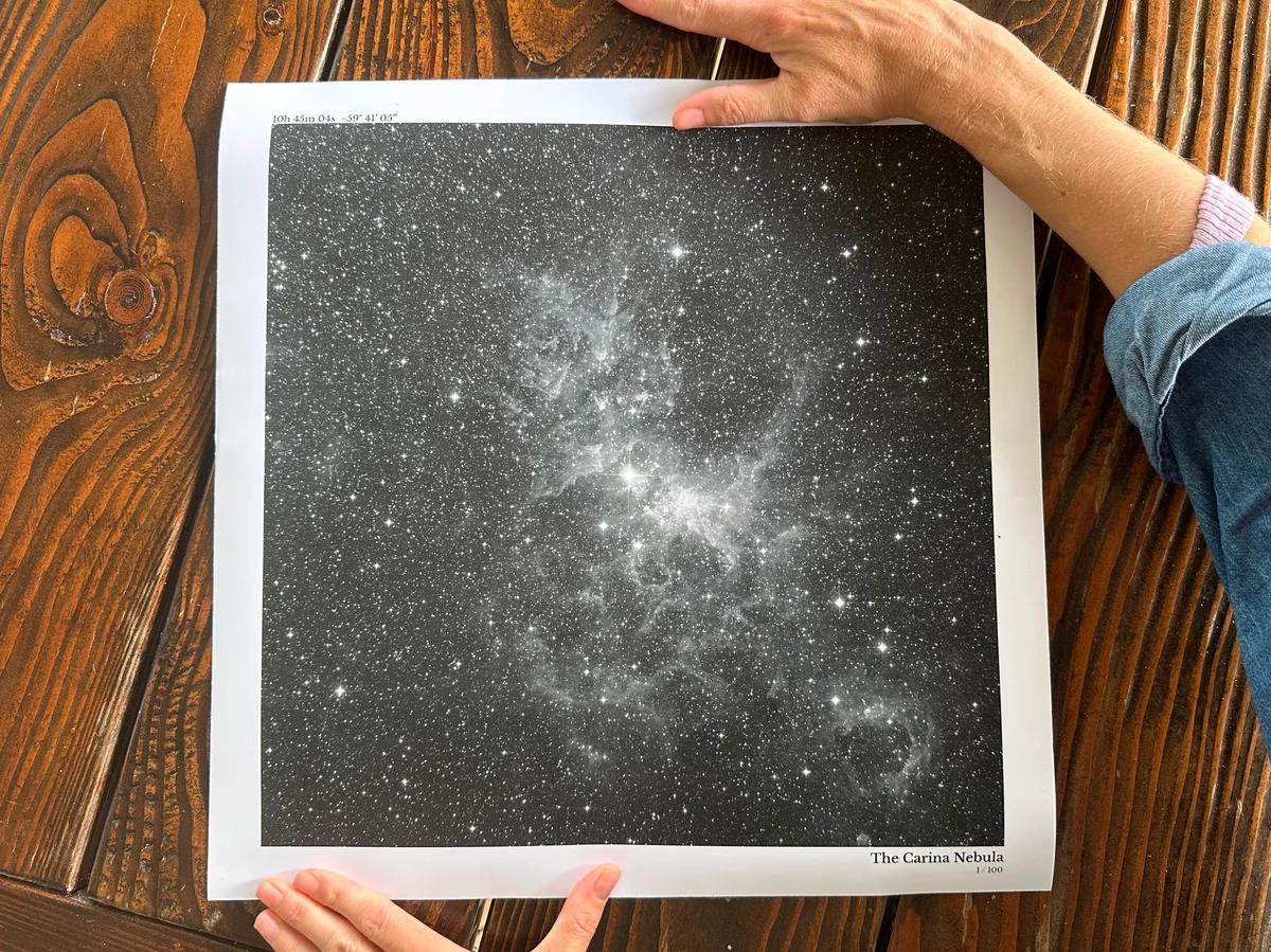 Carina Nebula — 16x16 — A 16" print centered on the Carina Nebula