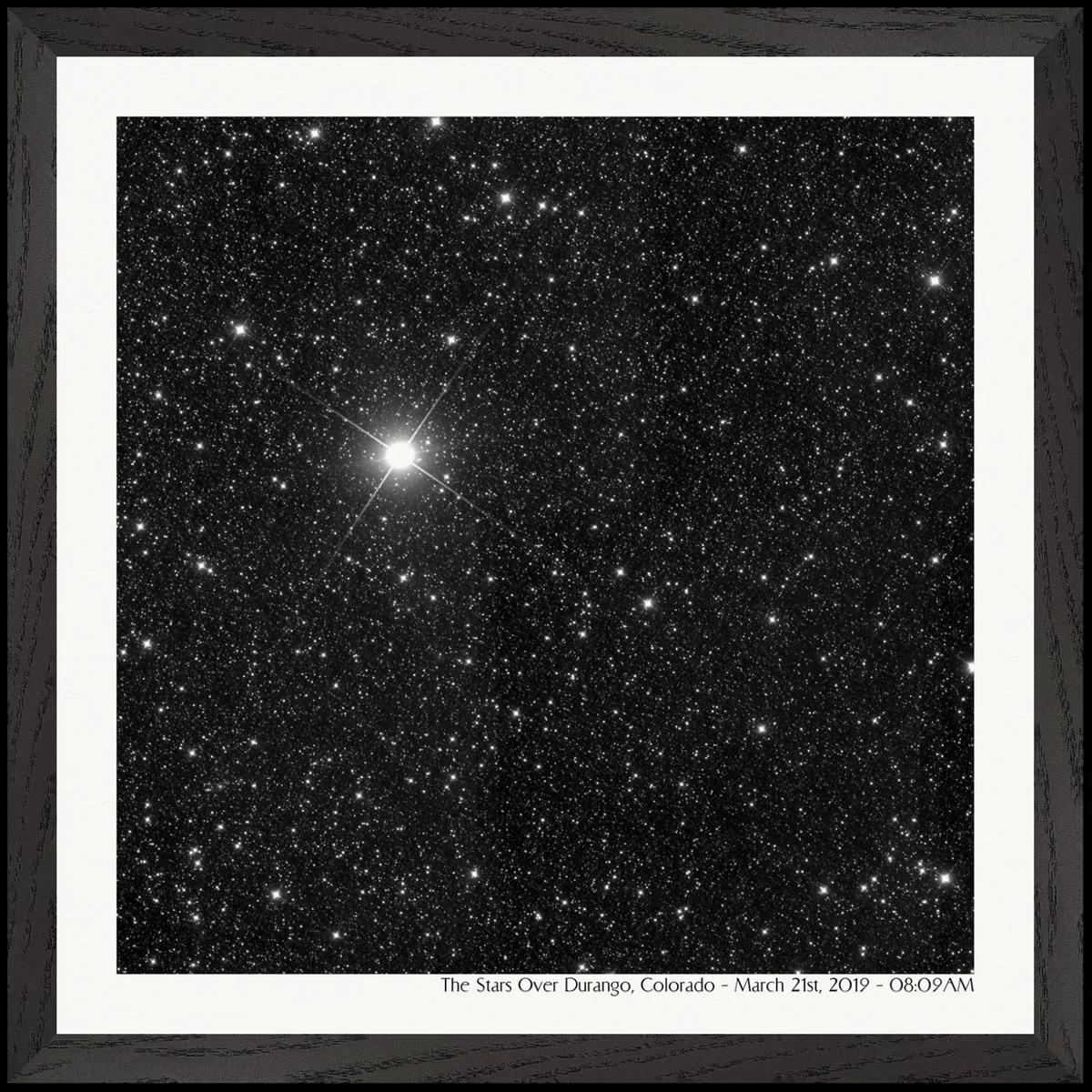 Framed Close-Up — Durango — The stars over Durango, Colorado — March 21st, 2019