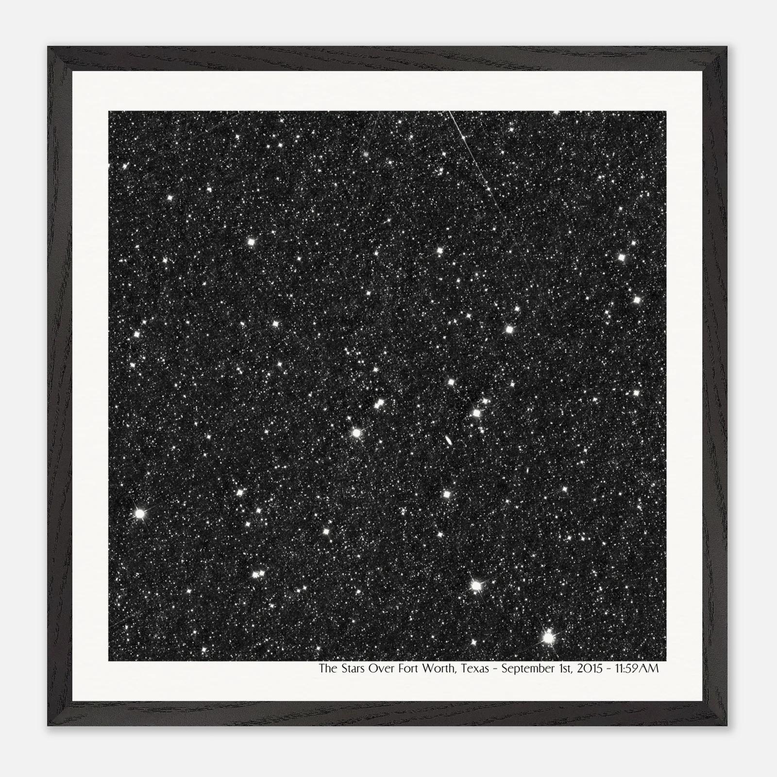 Star print framed close-up