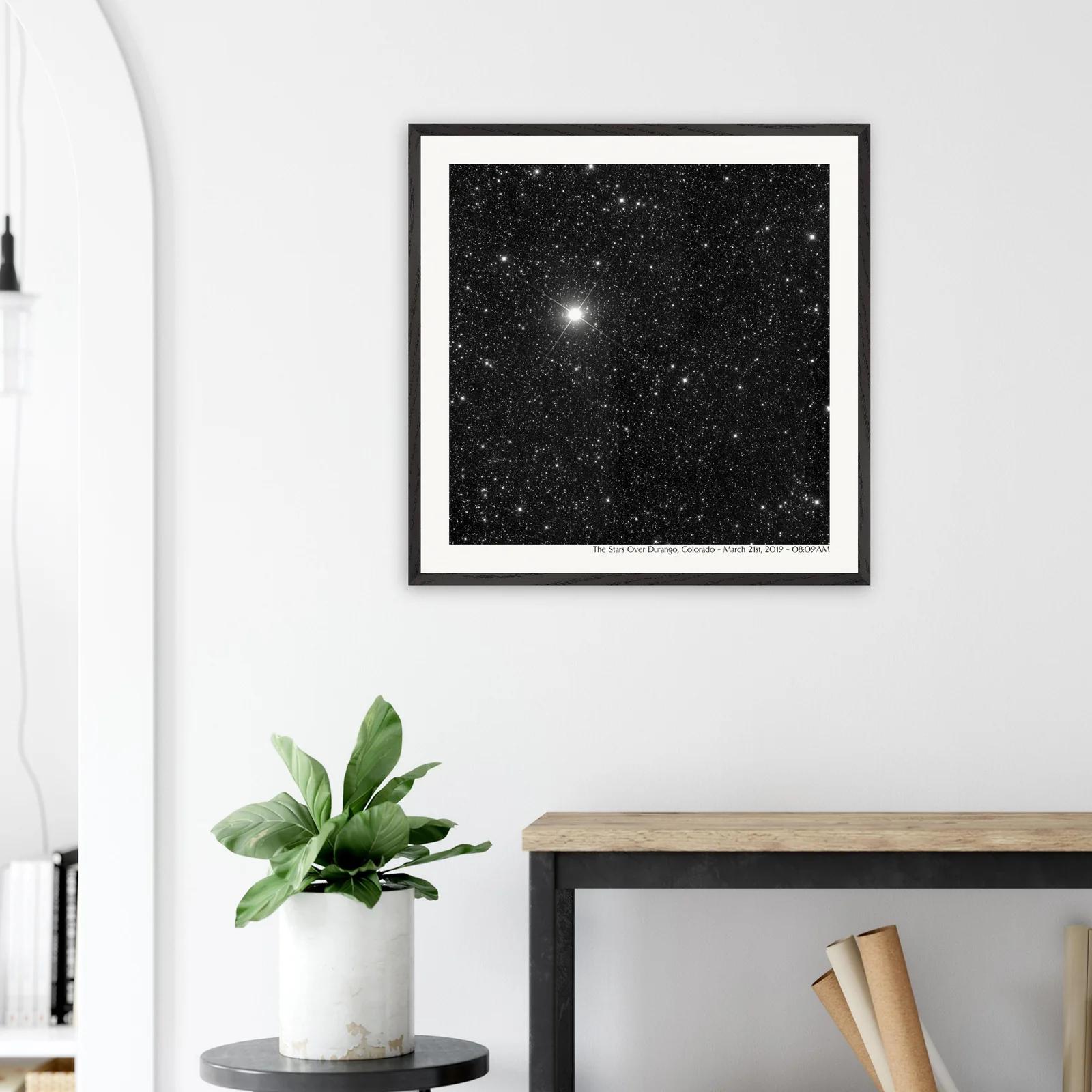 Star print in a modern lobby setting