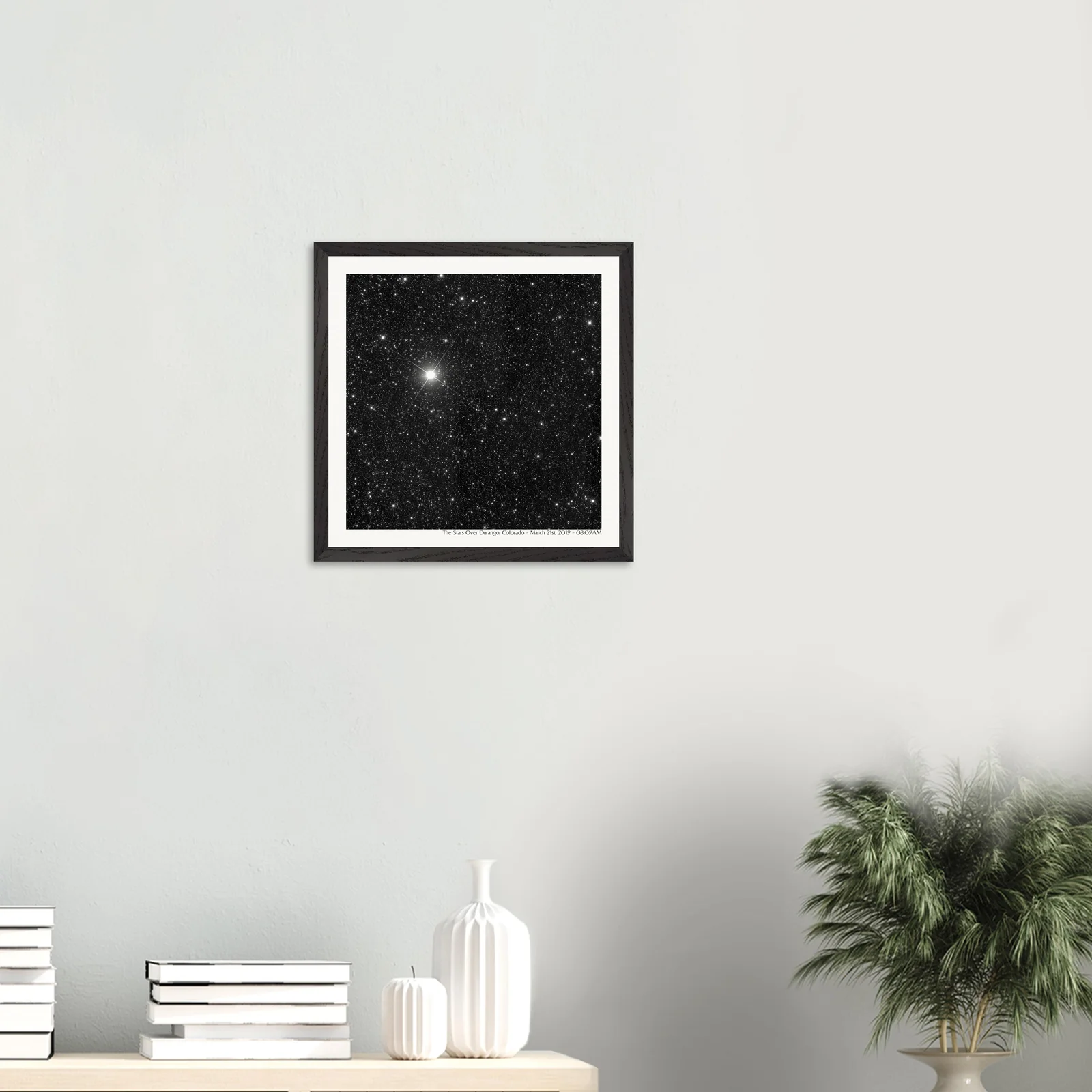 16x16" star print displayed in a modern living room
